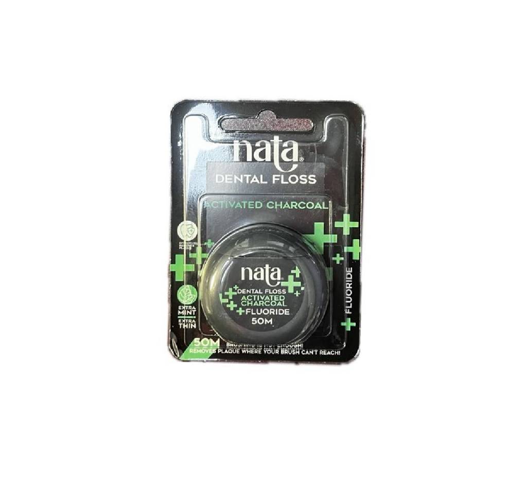 ناتا نخ دندان زغالی 50م